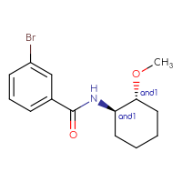 Chemical structure of rac-3-bromo-N-[(1R,2R)-2-methoxycyclohexyl]benzamide - CSSB02170516802