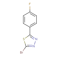 Chemical structure of 2-bromo-5-(4-fluorophenyl)-1,3,4-thiadiazole - CSSB00011858673