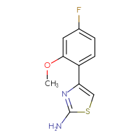 Chemical structure of 4-(4-fluoro-2-methoxyphenyl)-1,3-thiazol-2-amine - CSSB00020932234