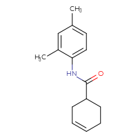 Chemical structure of N-(2,4-dimethylphenyl)cyclohex-3-ene-1-carboxamide - CSSB00047387467