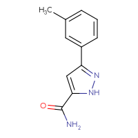 Chemical structure of 3-(3-methylphenyl)-1H-pyrazole-5-carboxamide - CSSB00011072536