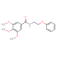 Chemical structure of 3,4,5-trimethoxy-N-(2-phenoxyethyl)benzamide - CSSB00026295036