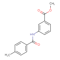 Chemical structure of methyl 3-(4-methylbenzamido)benzoate - CSSB00028002228