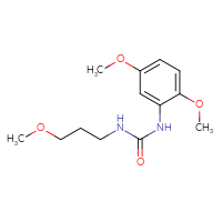 Chemical structure of 1-(2,5-dimethoxyphenyl)-3-(3-methoxypropyl)urea - CSSB00103884056