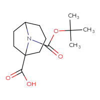 Chemical structure of 8-[(tert-butoxy)carbonyl]-8-azabicyclo[3.2.1]octane-1-carboxylic acid - CSSB00016248897