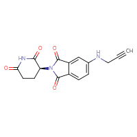 Chemical structure of 2-[(3S)-2,6-dioxopiperidin-3-yl]-5-[(prop-2-yn-1-yl)amino]-2,3-dihydro-1H-isoindole-1,3-dione - CSSB21511091606