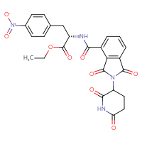 Chemical structure of ethyl (2S)-2-{[2-(2,6-dioxopiperidin-3-yl)-1,3-dioxo-2,3-dihydro-1H-isoindol-4-yl]formamido}-3-(4-nitrophenyl)propanoate - CSSB21531608252