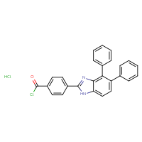Chemical structure of 4-(4,5-diphenyl-1H-1,3-benzodiazol-2-yl)benzoyl chloride hydrochloride - CSSB00132313657