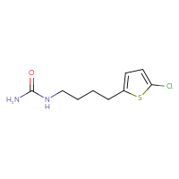 Chemical structure of [4-(5-chlorothiophen-2-yl)butyl]urea - CSSB00064856408