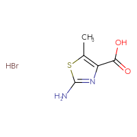 Chemical structure of 2-amino-5-methyl-1,3-thiazole-4-carboxylic acid hydrobromide - CSSB21043418139