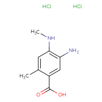 Chemical structure of 5-amino-2-methyl-4-(methylamino)benzoic acid dihydrochloride - CSSB20963521971