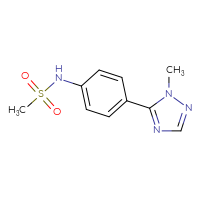 Chemical structure of N-[4-(1-methyl-1H-1,2,4-triazol-5-yl)phenyl]methanesulfonamide - CSSB06586291947