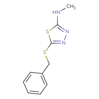 Chemical structure of 5-(benzylsulfanyl)-N-methyl-1,3,4-thiadiazol-2-amine - CSSB00000018171