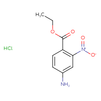 Chemical structure of ethyl 4-amino-2-nitrobenzoate hydrochloride - CSSB20963527109
