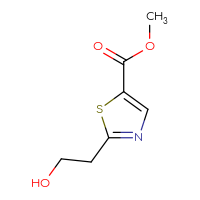 Chemical structure of methyl 2-(2-hydroxyethyl)-1,3-thiazole-5-carboxylate - CSSB00050305391
