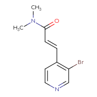 Chemical structure of (2E)-3-(3-bromopyridin-4-yl)-N,N-dimethylprop-2-enamide - CSSB21043407358