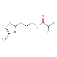 Chemical structure of 2-chloro-2-fluoro-N-{2-[(4-methyl-1,3-thiazol-2-yl)sulfanyl]ethyl}acetamide - CSSB21332125897