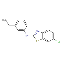 Chemical structure of 6-chloro-N-(3-ethylphenyl)-1,3-benzothiazol-2-amine - CSSB00020652077