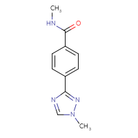 Chemical structure of N-methyl-4-(1-methyl-1H-1,2,4-triazol-3-yl)benzamide - CSSB01992680358