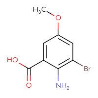 Chemical structure of 2-amino-3-bromo-5-methoxybenzoic acid - CSSB00000717010