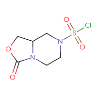 Chemical structure of 3-oxo-hexahydro-1H-[1,3]oxazolo[3,4-a]pyrazine-7-sulfonyl chloride - CSSB06376969699