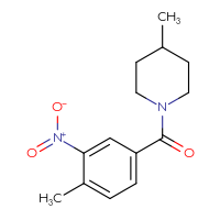 Chemical structure of 4-methyl-1-(4-methyl-3-nitrobenzoyl)piperidine - CSSB00028025801