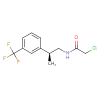 Chemical structure of 2-chloro-N-[(2S)-2-[3-(trifluoromethyl)phenyl]propyl]acetamide - CSSB21332096103