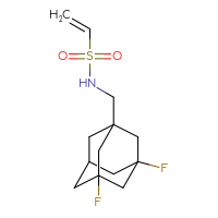 Chemical structure of N-[(3,5-difluoroadamantan-1-yl)methyl]ethene-1-sulfonamide - CSMB21332167022
