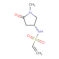 Chemical structure of N-[(3R)-1-methyl-5-oxopyrrolidin-3-yl]ethene-1-sulfonamide - CSSB09888795975