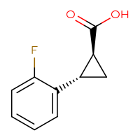 Chemical structure of (1S,2S)-2-(2-fluorophenyl)cyclopropane-1-carboxylic acid - CSSB00015468989