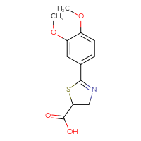 Chemical structure of 2-(3,4-dimethoxyphenyl)-1,3-thiazole-5-carboxylic acid - CSSB00000720483