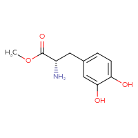 Chemical structure of methyl (2S)-2-amino-3-(3,4-dihydroxyphenyl)propanoate - CSSB00011419530