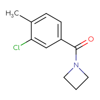 Chemical structure of 1-(3-chloro-4-methylbenzoyl)azetidine - CSSB00076476698