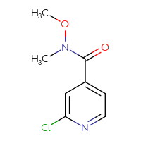 Chemical structure of 2-chloro-N-methoxy-N-methylpyridine-4-carboxamide - CSSB00011196586