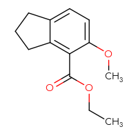 Chemical structure of ethyl 5-methoxy-2,3-dihydro-1H-indene-4-carboxylate - CSSB00052579447