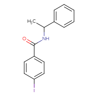 Chemical structure of 4-iodo-N-(1-phenylethyl)benzamide - CSSB00000579857