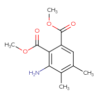 Chemical structure of 1,2-dimethyl 3-amino-4,5-dimethylbenzene-1,2-dicarboxylate - CSSB06630657348