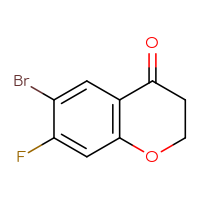 Chemical structure of 6-bromo-7-fluoro-3,4-dihydro-2H-1-benzopyran-4-one - CSSB00012360494