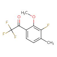 Chemical structure of 2,2,2-trifluoro-1-(3-fluoro-2-methoxy-4-methylphenyl)ethan-1-one - CSSB14922404256