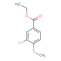 Chemical structure of ethyl 3-fluoro-4-(methylsulfanyl)benzoate - CSSB01991394462