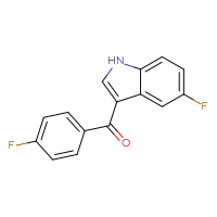 Chemical structure of 5-fluoro-3-(4-fluorobenzoyl)-1H-indole - CSSB00003456988