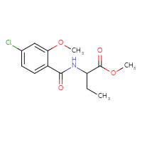 Chemical structure of methyl 2-[(4-chloro-2-methoxyphenyl)formamido]butanoate - CSSB00001500064