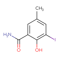 Chemical structure of 2-hydroxy-3-iodo-5-methylbenzamide - CSSB02126043529