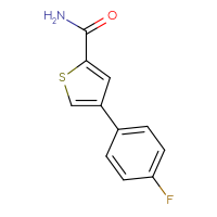 Chemical structure of 4-(4-fluorophenyl)thiophene-2-carboxamide - CSSB01001658621
