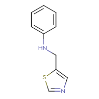 Chemical structure of N-[(1,3-thiazol-5-yl)methyl]aniline - CSSB00000710105
