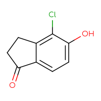 Chemical structure of 4-chloro-5-hydroxy-2,3-dihydro-1H-inden-1-one - CSSB00000113155