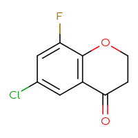 Chemical structure of 6-chloro-8-fluoro-3,4-dihydro-2H-1-benzopyran-4-one - CSSB00012360493