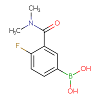 Chemical structure of [3-(dimethylcarbamoyl)-4-fluorophenyl]boronic acid - CSSB00000049343