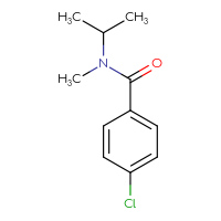 Chemical structure of 4-chloro-N-methyl-N-(propan-2-yl)benzamide - CSSB00103293441