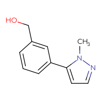 Chemical structure of [3-(1-methyl-1H-pyrazol-5-yl)phenyl]methanol - CSSB00016551963
